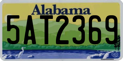AL license plate 5AT2369