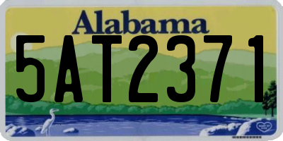AL license plate 5AT2371
