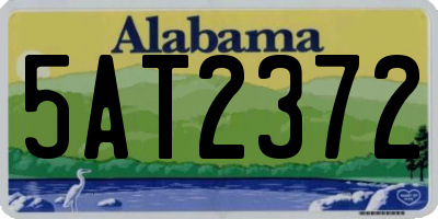 AL license plate 5AT2372