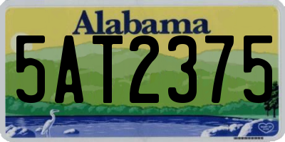 AL license plate 5AT2375