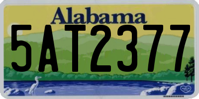 AL license plate 5AT2377