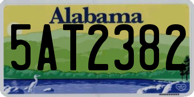 AL license plate 5AT2382