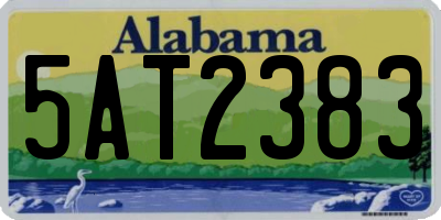 AL license plate 5AT2383