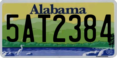 AL license plate 5AT2384