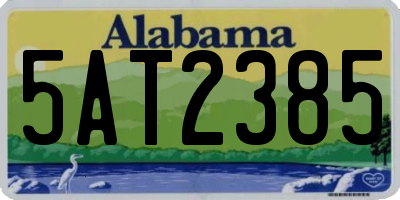 AL license plate 5AT2385