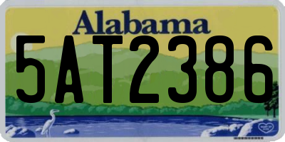 AL license plate 5AT2386
