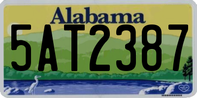 AL license plate 5AT2387