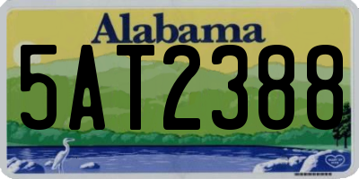 AL license plate 5AT2388