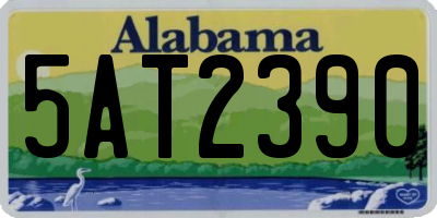 AL license plate 5AT2390