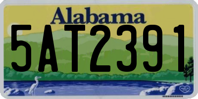 AL license plate 5AT2391