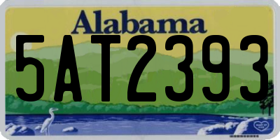 AL license plate 5AT2393