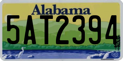 AL license plate 5AT2394