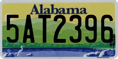 AL license plate 5AT2396