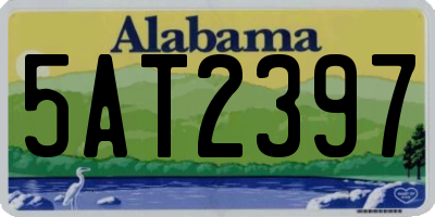 AL license plate 5AT2397
