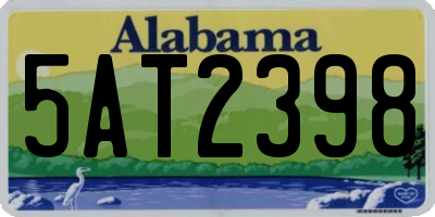 AL license plate 5AT2398