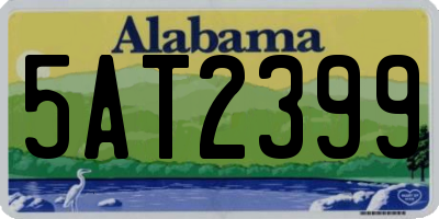 AL license plate 5AT2399