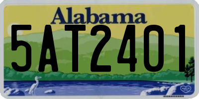 AL license plate 5AT2401