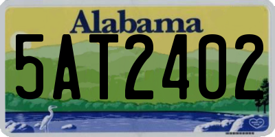 AL license plate 5AT2402