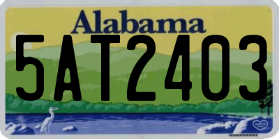 AL license plate 5AT2403
