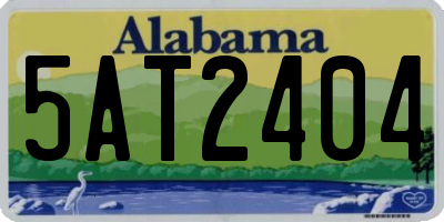 AL license plate 5AT2404