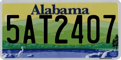 AL license plate 5AT2407