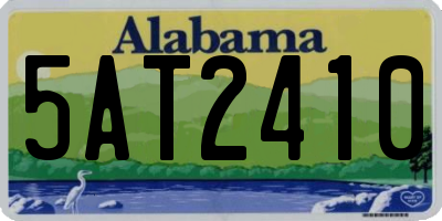 AL license plate 5AT2410