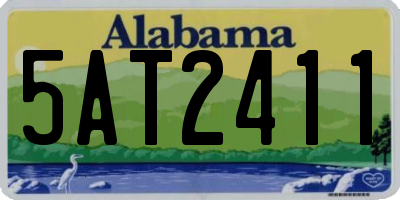 AL license plate 5AT2411