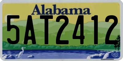 AL license plate 5AT2412