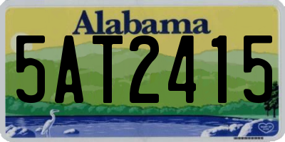 AL license plate 5AT2415