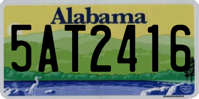 AL license plate 5AT2416