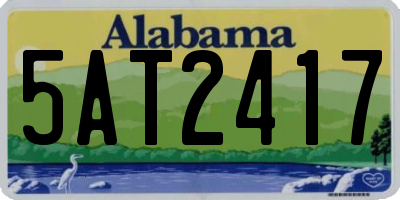 AL license plate 5AT2417
