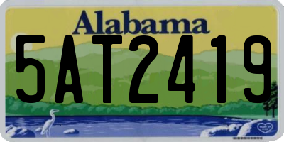 AL license plate 5AT2419