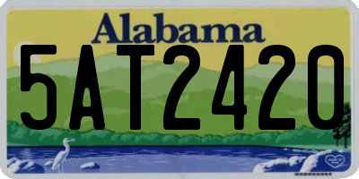 AL license plate 5AT2420