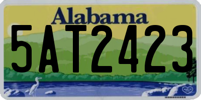 AL license plate 5AT2423