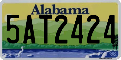 AL license plate 5AT2424