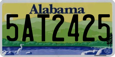 AL license plate 5AT2425