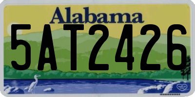 AL license plate 5AT2426