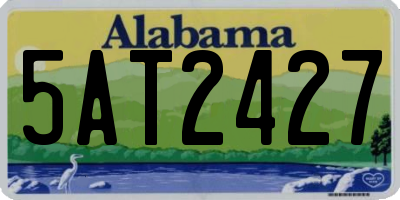 AL license plate 5AT2427