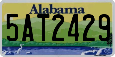 AL license plate 5AT2429