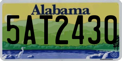 AL license plate 5AT2430