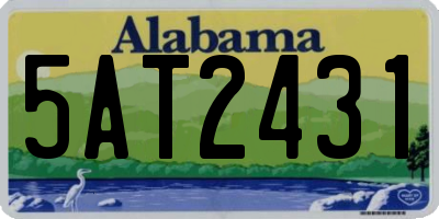 AL license plate 5AT2431