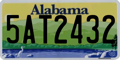 AL license plate 5AT2432