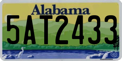 AL license plate 5AT2433