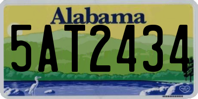 AL license plate 5AT2434