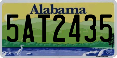 AL license plate 5AT2435