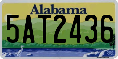 AL license plate 5AT2436