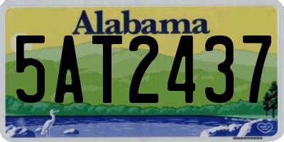 AL license plate 5AT2437
