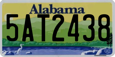AL license plate 5AT2438