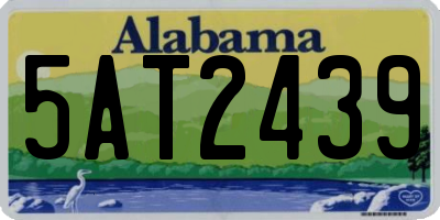 AL license plate 5AT2439