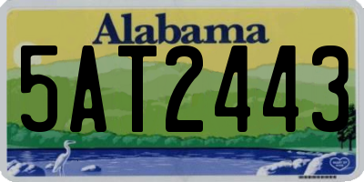 AL license plate 5AT2443